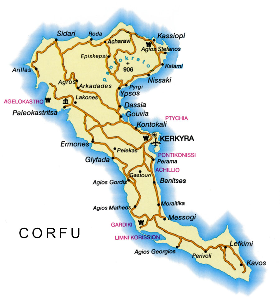 Mappa di Corfu